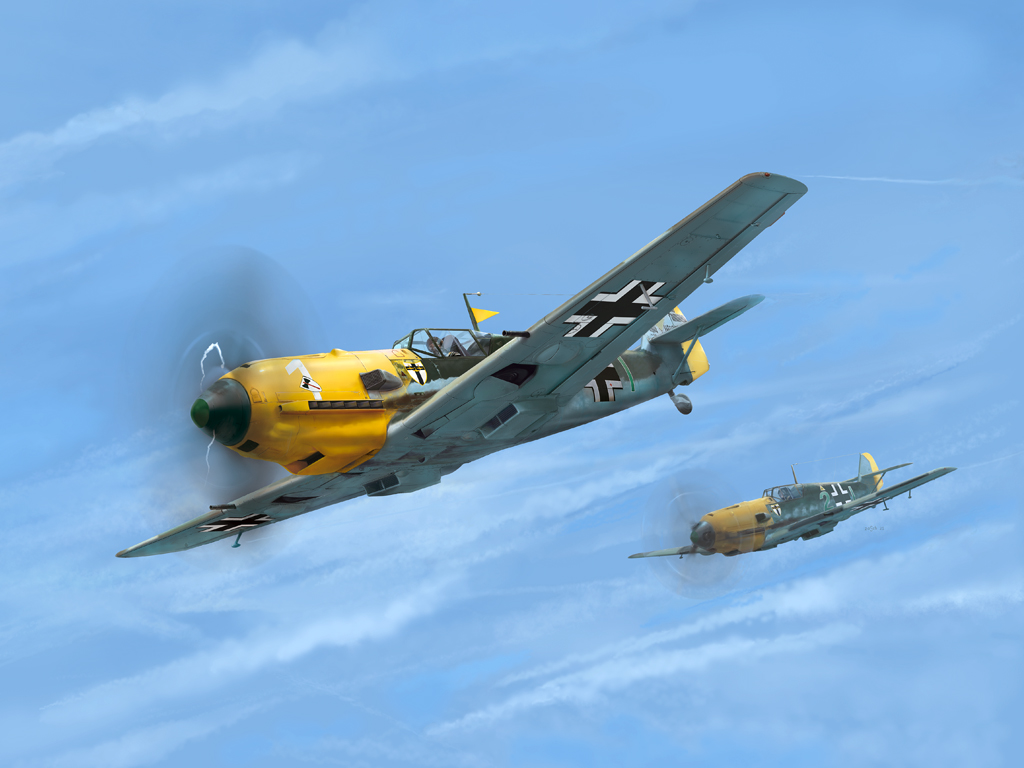 D5-10 German WWII Fighter MESSERSCHMITT Bf 109 E-4 1/48