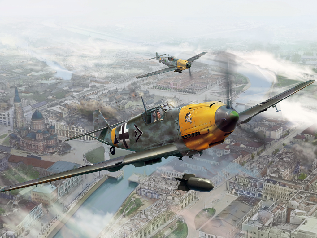 D5-11 German WWII Fighter MESSERSCHMITT Bf 109 E-7 1/48