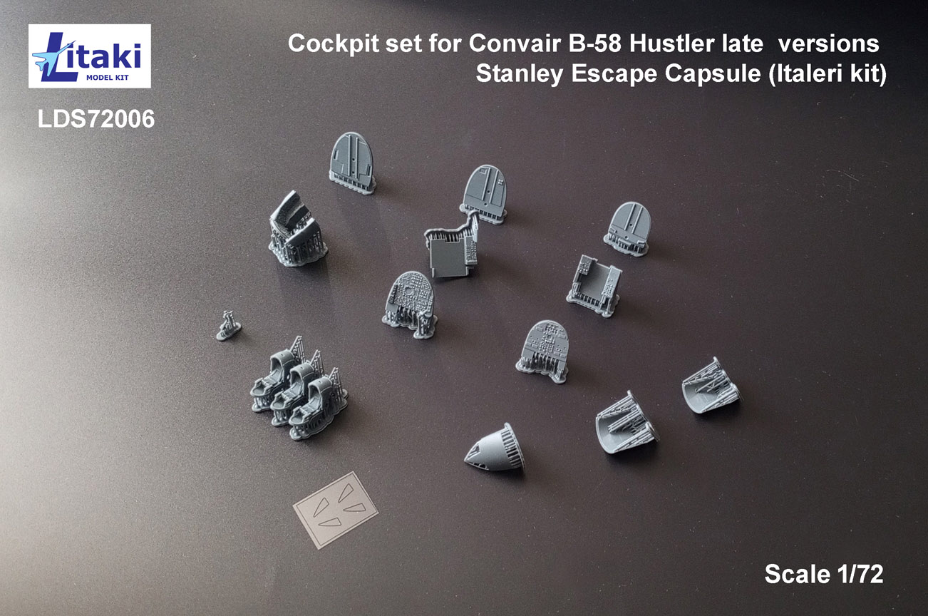 LDS72006 cockpit set for Convair B-58 Hustler LATE versions Stanley Escape Capsule (Italeri kit)